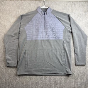 Johnnie-O Leon Mixed Media 1/4-Reißverschluss Golfpullover Meteor Farbe Herren Größe Large - Bild 1 von 7