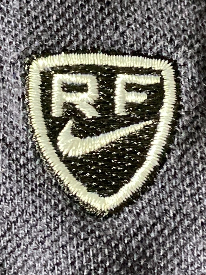 Nike Roger Federer RF Shield Logo Dri-FIT Tennis Polo Shirt L Navy Blue Rare - Image 1 of 4