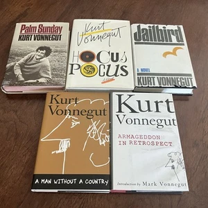 Lot x 5 Kurt Vonnegut Hardcovers Hardback Books Palm Sunday Jailbird Hocus Pocus - Picture 1 of 18