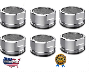 6 Pack Faucet Aerators 2.2 GPM M24 Male Thread Sink Water Saver Filter Chrome - Picture 1 of 8