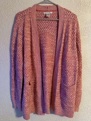 Suéter cárdigan tejido coral para mujer Hasting and Smith talla XL manga larga Foto 1 de 3