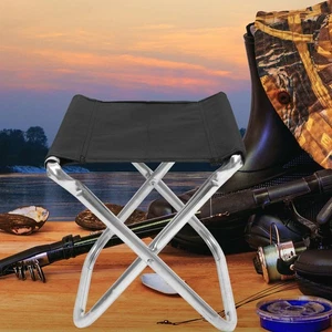 Taburete Plegable Portátil Aluminio Silla Pesca Camping Exterior Asiento Bolsa de Transporte - Imagen 1 de 12