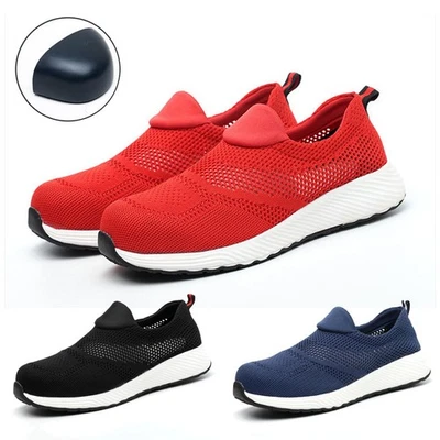 MARKENLOS Herren Damen Sicherheitsschuhe Arbeitsschuhe Leicht Mesh Atmungsaktiv Stahlkappe