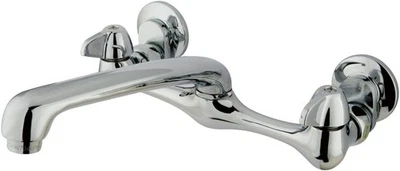 Elements of Design Kingston Brass Nuvo EF200 2Handle Wall Faucet 7-5/8' Chrome - Image 1 of 4