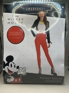 Neu Disney lizenziertes Mickey Mouse Kostüm Größe Erwachsene Large 10-12 Damen mit Ohren " - Bild 1 von 5