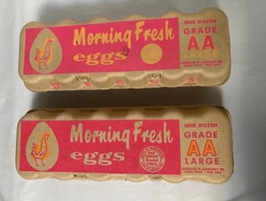 Vintage Morning Fresh AA grande scatola di uova set di 2 - Foto 1 di 7