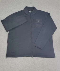 Criquet Jacket Mens 2XL Gray Full Zip Sweater Fleece Chest Pockets Golf Thermal - Picture 1 of 19