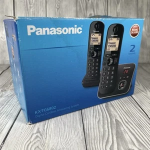 Panasonic KXTG6802EB Twin Digital Cordless Telephone with Answer Phone ""USED"" - Zdjęcie 1 z 22