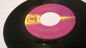 The Temptations "All I Need / Sorry Is A Sorry Word" (1967 G-7061) VG+ 45 RPM - Picture 1 of 4