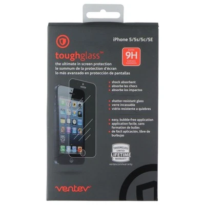 Ventev Tough Glass Tempered Glass Screen Protector for iPhone 5/5S/5C - Clear - Image 1 of 2