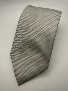 Calvin Klein Tie Mens Silk Diagonal Stripe Pattern Classic Formal Workwear - Picture 1 of 6