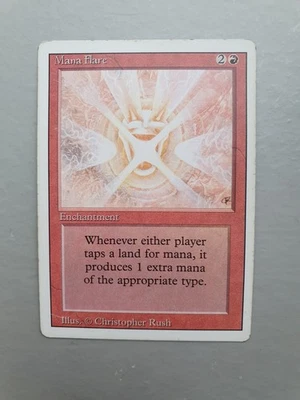 Mana Flare , MTG Revised Ed. (1994) Rare Red Enchantment MP - Image 1 of 2
