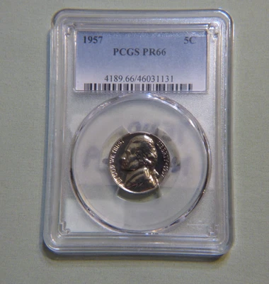 1957 United States Jefferson Nickel Proof Pr 66 PCGS - Lot 845 - Image 1 of 4