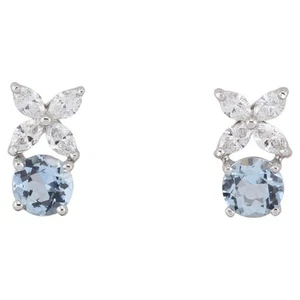 Tiffany Victoria Ohrringe Aquamarin Diamant Platin - Bild 1 von 12