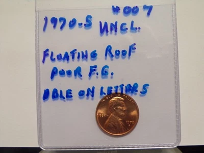 1970-S  Lincoln Uncl Penny Floating Roof, FG + More Error`s #007 - Image 1 of 4