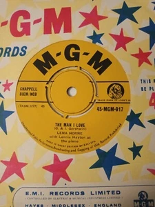 Lena Horne - The Man I Love (MGM 927) EX Vinyl Record 7" - Picture 1 of 2