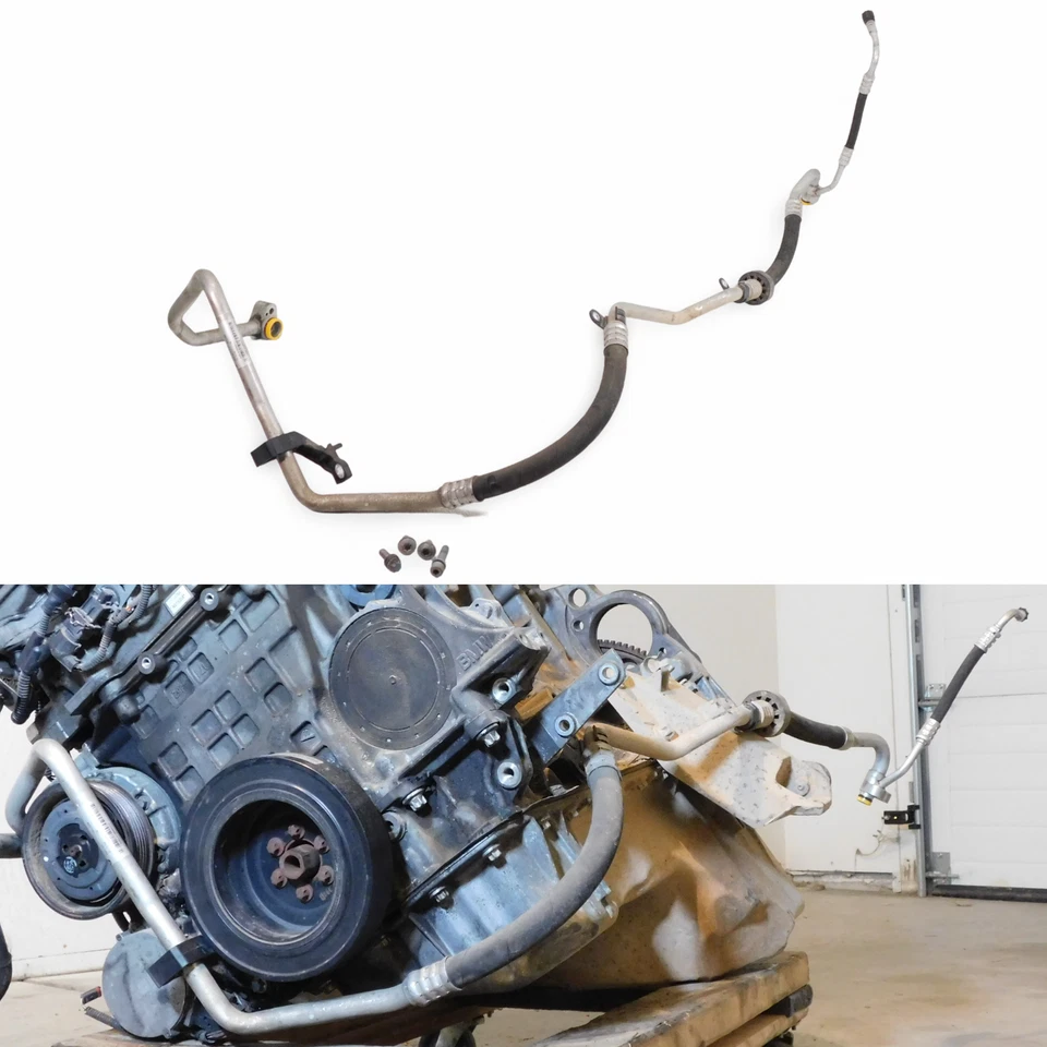 07-13 BMW N51 N52N 3.0 Motor Compresor AC Inferior Condensador Presión Manguera Tubo Foto 1 de 4