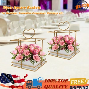 10Pcs Flower Vase Garden Flowers Basket Plants Stand Wedding Venue Party Decor - Picture 1 of 18