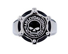 Harley-Davidson® Men's Willie G Skull Gear Ring, Stainless Steel HSR0028