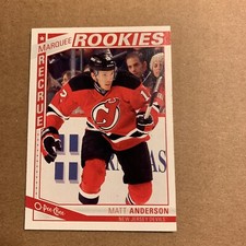 B99 2013/14 O Pee Chee Marquee Rookie #507 Matt Anderson New Jersey devils
