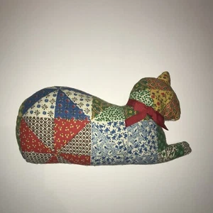 "Almohada de peluche primitiva hecha a mano con forma de gato decoración del hogar 9""X5"" Casa de campo - Imagen 1 de 5