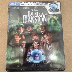 Disney Haunted Mansion 4k UHD + Blu-Ray + Digital + Enamel Pin Limited Edition - Picture 1 of 4