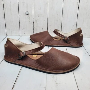 SOFTSTAR Adult Merry Jane Leather Minimalist Shoes Aged Walnut USA 11 Unisex NEW - Picture 1 of 18