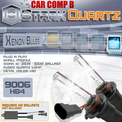 35W / 55W Xenon HID Bulbs Head Light 10000K Blue - 9006 HB4 Replacement Pair (B) - Image 1 of 3