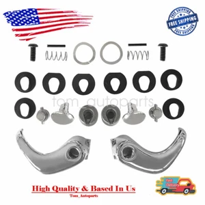 Locking Vent Window Handle Chrome Pair For Chevy GMC Blazer Jimmy Suburban New - Picture 1 of 7