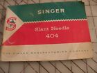Singer SLANT  NEEDLE  404 sewing machine owner's instruction manual