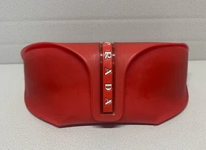 PRADA Red Translucent PVC Sunglasses Eye Glasses Case - Picture 1 of 9