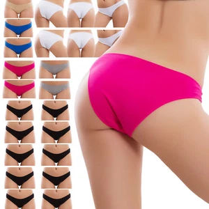 Stock 24 Pieces Women's Basic Stretch Cotton Panties New Sexy 170-24 - Picture 1 of 8