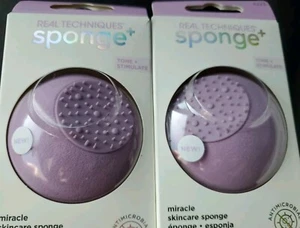 2 Real Techniques Sponge+ Miracle Skincare Tone & Stimulate #4223 - Picture 1 of 3