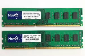 8GB DDR3 RAM for Desktop 2x 4GB PC3L 12800 Memory 1600Mhz Memoz 5 Years Warranty - Picture 1 of 5