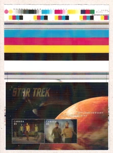 3D MOTION / LENTICULAR = STAR TREK = S/S from Uncut Sheet Pos.2 Canada 2016 MNH - Picture 1 of 4