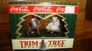 Coca-Cola Trim A Tree Collection 1996 Christmas Ornament~Skiing Snowman 606 - Picture 1 of 4