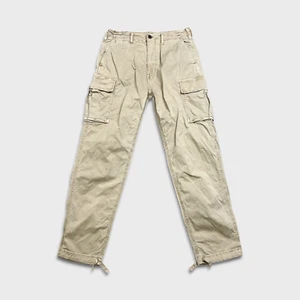American Eagle Hose Herren 32x30 Beige Flex Faded Taper Leg Trousers Cargo - Bild 1 von 11