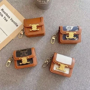SALE - Apple AirPods Leather Case Cover Skin for AirPods 1 2 3 Pro Charging Case - Picture 1 of 10