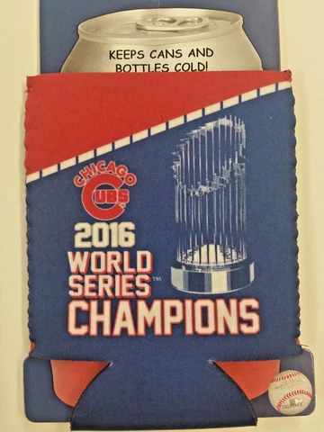MLB Chicago Cubs 2016 World Series Champions Can Cooler, Coozie, NEW (Set of 2) Cover