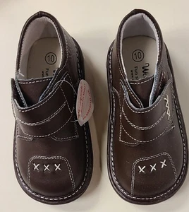 Wee Squeak Boy Cross Shoes Brown Size 10 - Picture 1 of 9