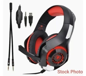Beexcellent GM-1 Over-Ear Wired 3.5mm Pro Gaming Headset For PC PS4 Xbox One - Picture 1 of 8