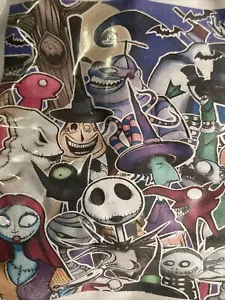 NIGHTMARE BEFORE CHRISTMAS JACK & SALLY BLANKET 50x60” SUPER SOFT/LIGHTWEIGHT - Picture 1 of 3