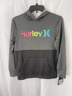 Sudadera con Capucha Hurley French Terry Dri Fit Solar Gris Talla Med para Niño Nueva con Etiquetas Foto 1 de 2