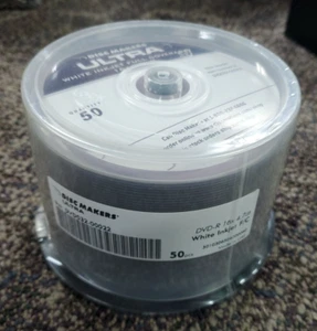 Pack Of 50 NEW Disc Makers Ultra DVD032-00022 50 Burnable Blank DVD-R - Picture 1 of 3