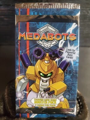 (1x) Paquete de refuerzo Medabots TCG CCG - Cubierta superior 1999 de colección Fox Kids ABC Family Foto 1 de 3