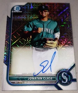 Jonathan Clase 2022 Bowman Chrome Mojo Refractor Auto Card Seattle Mariners - Picture 1 of 2