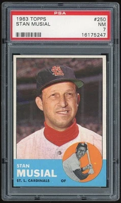 1963 Topps #250 Stan Musial PSA 7 *5247 Foto 1 de 2