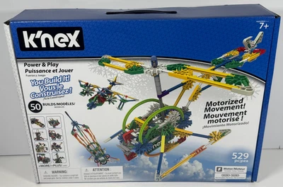 K'NEX Imagine Power & Play Motorized 50+ Builds Models Set 529 Pieces NEW/SEALED - Image 1 of 4