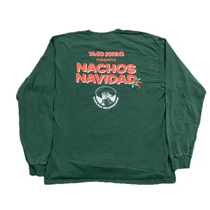 Vintage Taco Johns Nachos Navidad Langarm XL grün Promo Weihnachten Shirt - Bild 1 von 14