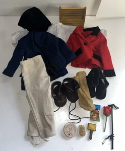 American Girl Felicity's Blue & Red Coats Ribbon Riding Outfit 15+ Pieces - Picture 1 of 8